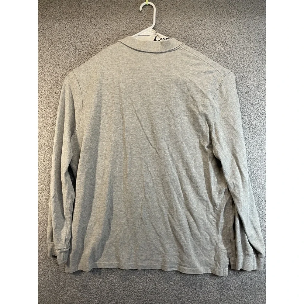 Polo Ralph Lauren Long Sleeve  Polo Shirt Grey Mens 2XL‎ XXL